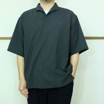 画像1: LA MOND　スキッパーシャリシャツ