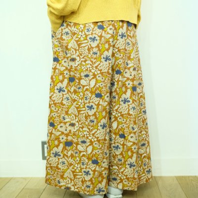 画像3: DAVO DAVO　コットンリネンのフラワープリント　ロングワイドパンツ