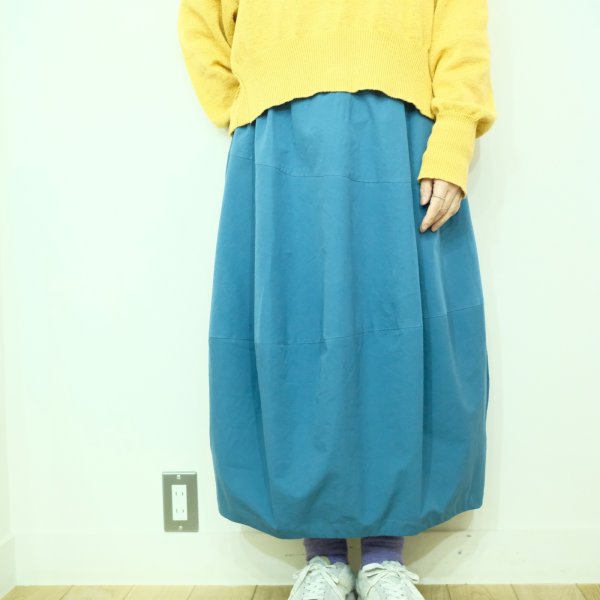 画像1: DAVO DAVO　ブロード東炊き加工のバルーンスカート (1)