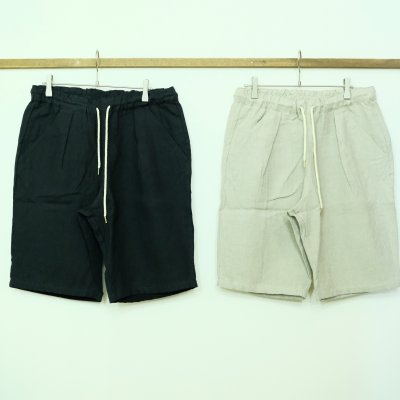 画像2: Remadeintokyojapan.　フレンチリネン　タックハーフパンツ