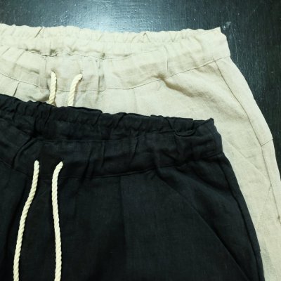 画像3: Remadeintokyojapan.　フレンチリネン　タックハーフパンツ