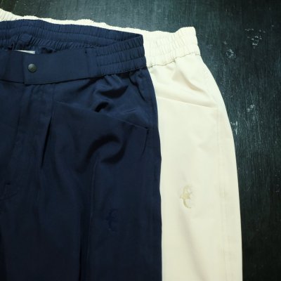 画像1: SLOWHANDS ナイロンストレッチジョグパンツ