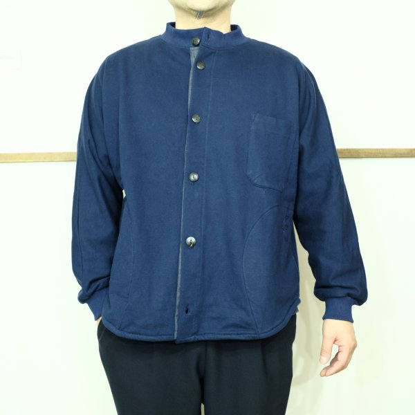 画像1: SLOWHANDS オーガニックコットンフリース ハイネックリブカーディガン (1)