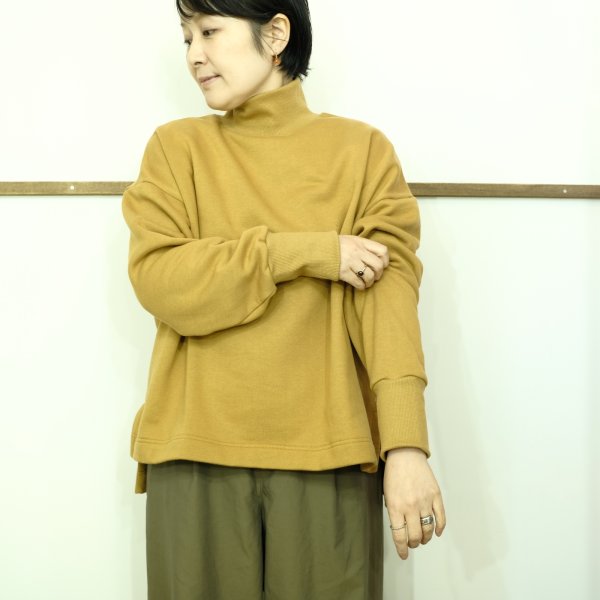 画像1: travail manuel   起毛ウラケのハイネックプルオーバー (1)