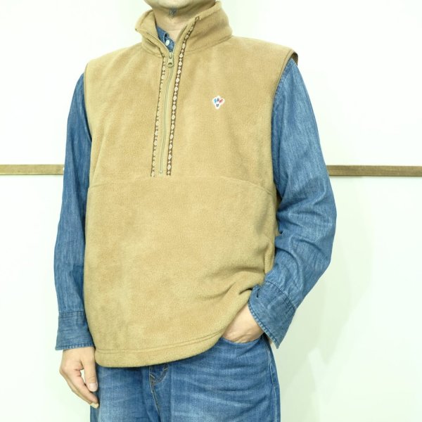 画像1: ARVOR MAREE　フリースベスト　チロリアンテープ (1)