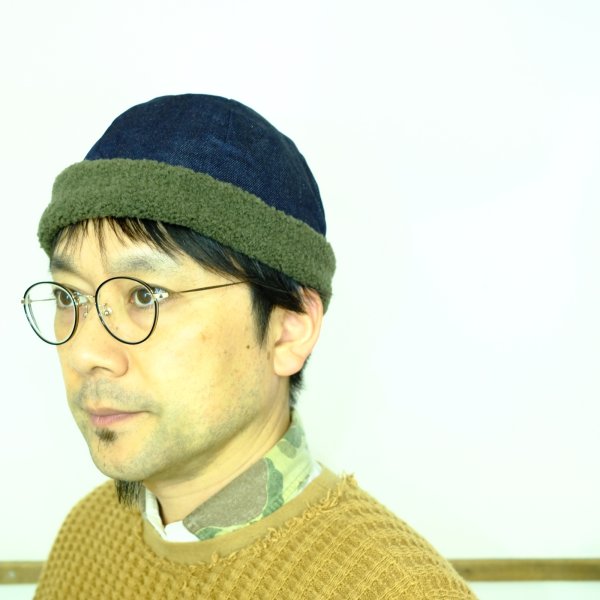 画像1: HIGHER　ストレッチデニム&かつらぎのビーニー (1)