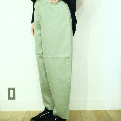 画像1: 新色です！　caqu　カラーリネンのバレルパンツ