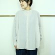 画像1: travail manuel  ウエイビーローンバンドカラーシャツ (1)
