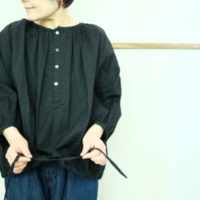 画像2: travail manuel  リップルローン　ギャザースモック