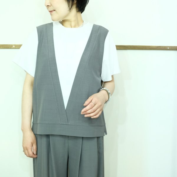 画像1: CYAN　 レイヤーライクコンビTシャツ (1)