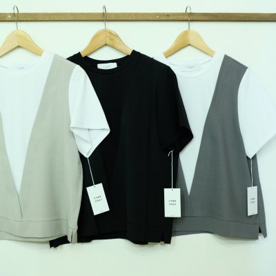 画像1: CYAN　 レイヤーライクコンビTシャツ